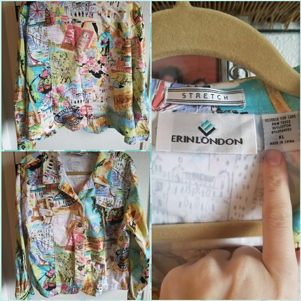 Paris cityscape blouse/ jacket